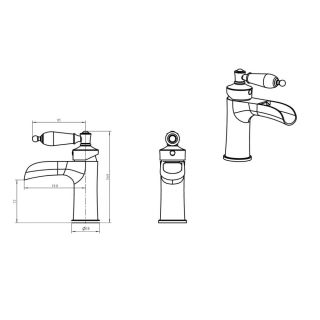 Смеситель для раковины Boheme Vogue Crystal хром 221-CRST